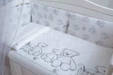 Дитяча постільна білизна Twins Eco Line New E-025 6 ел Teddy white/grey